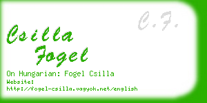 csilla fogel business card